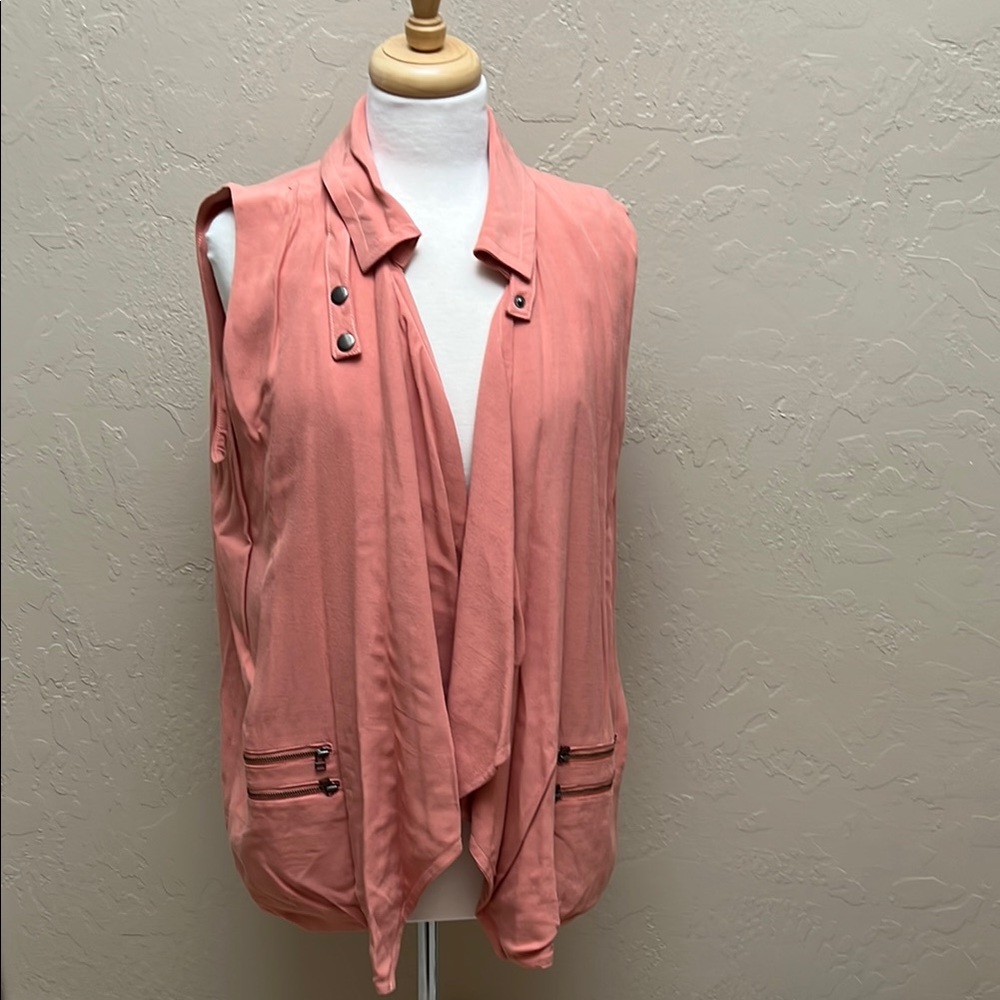 Anthropologie Addison Story Rose Drape Vest Size L